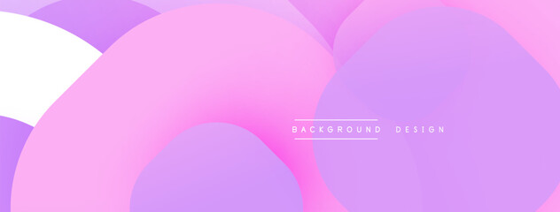 Poster - Abstract pink purple design. Overlapping circles create soft gradients, modern aesthetic. Minimalist background suitable for various projects.