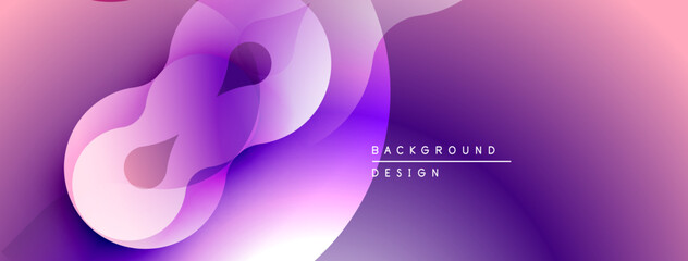 Leinwandbilder - Abstract fluid shapes, purple hues, gradient background. Modern design element for digital projects, presentations. Smooth transitions, dynamic composition.