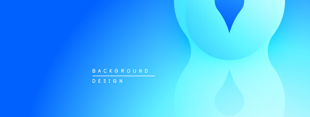 Leinwandbilder - Abstract blue background. Smooth layers create flowing shapes, gradient effect, modern design element. Minimalist composition.
