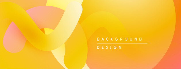 Leinwandbilder - Abstract yellow, orange gradients. Overlapping shapes create dynamic visual flow. Modern design element for backgrounds.