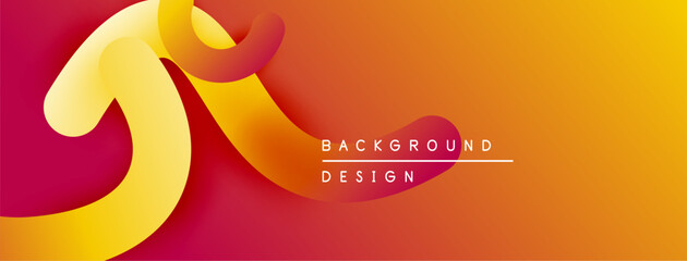 Leinwandbilder - Abstract gradient background. Smooth curves, vibrant colors, modern design elements. Warm tones dominate composition.