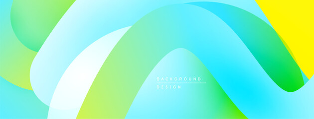 Leinwandbilder - Abstract fluid shapes, vibrant colors blend. Gradient design creates dynamic visual effect. Modern background texture.