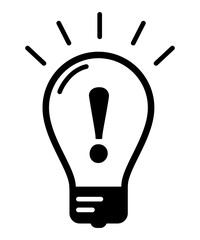 minimalistic lightbulb icon in svg format symbolizing ideas, innovation, and creativity. perfect for