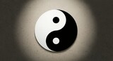 Yin Yang Symbol on Textured Background Representing Balance and Harmony