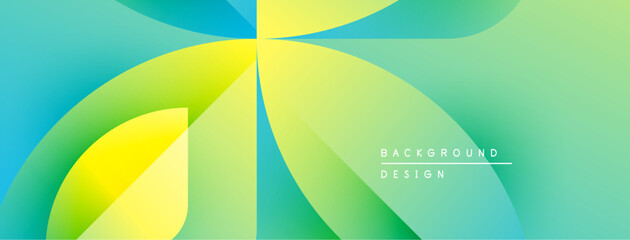 Leinwandbilder - Abstract flowing shapes, vibrant greenyellow gradient. Modern design element, clean aesthetic, suitable background texture.