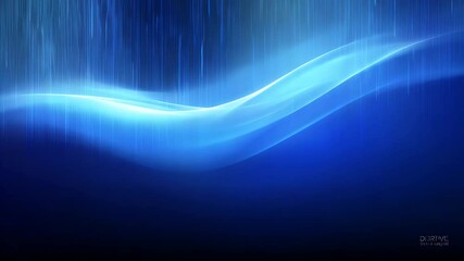 Wall Mural - abstract blue waves flowing gracefully across a serene background, evoking tranquility and calmness
