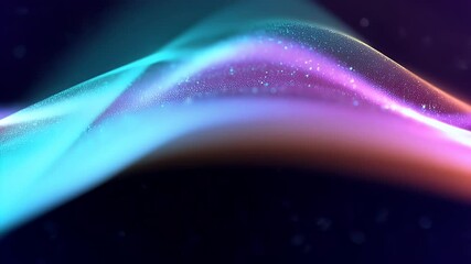 Wall Mural - vibrant abstract waves of light in shades of blue and purple, creating a mesmerizing visual effect