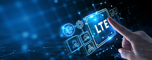 Business, Technology, Internet and network concept. LTE abbreviation, modern technology concept.