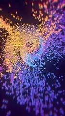 Wall Mural - Pixel fragments explode outward