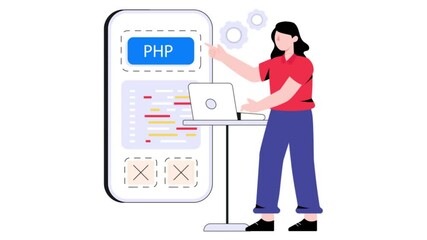 App Developer  2D Flat Animation. 