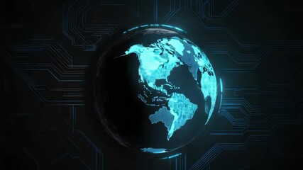 Wall Mural - a photo of a glowing earth in the darkness