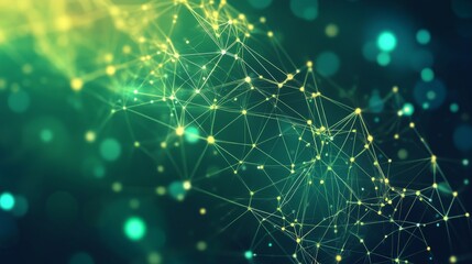 Wall Mural - abstract green technology background with glowing circuit patterns and futuristic digital elements r