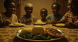 © Flag Store - Guinean foufou with leaf sauce and smoked fish served family