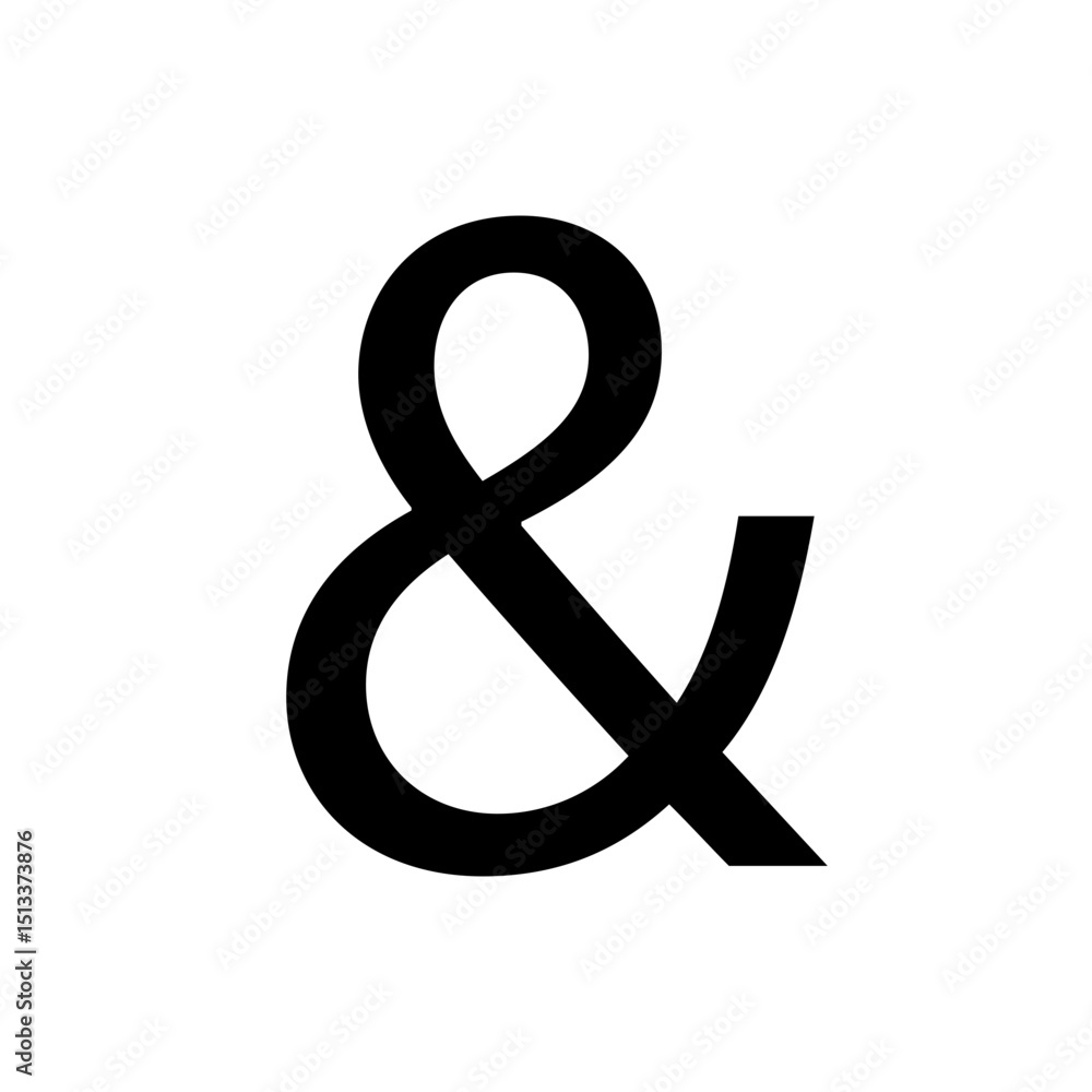 & And sign. Ampersand icon Stock Vector | Adobe Stock