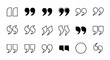 © PixelSaga MH2  - Collection of quotation marks silhouettes isolated on transparent background