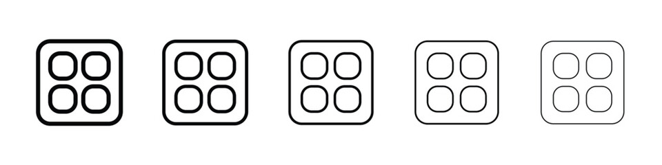 Apps icon Outline and flat style designs
