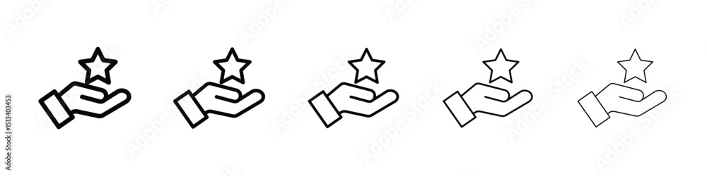 benefits icon Outline and flat style designs