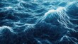 © Johannes - A mesmerizing ocean of glowing blue waves with a digital network effect, representing data movement and technology