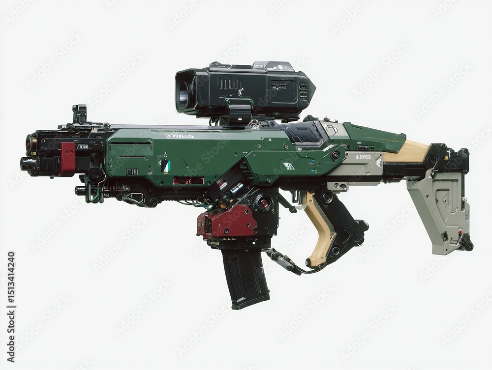 Future Heavy Rifles High-Tech Futuristic Assault Rifle: A concept design of an advanced ...