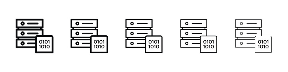 Master data icon Outline and flat style designs