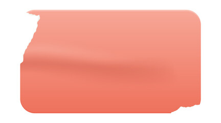 Wall Mural - vintage pink rectangle sticker with a ripped paper edge. retro promotional blank element with aged, 