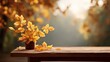 © Molang Visual - Autumn Leaves Still Life on Wooden Table