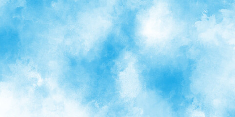 Wall Mural - light sky blue shades watercolor background, the summer heaven is colorful clearing day blurred and 
