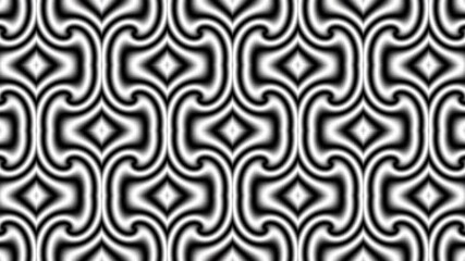 Aufkleber - Black and White visualisation concept. endless loop video 4K Seamless Background Animation. Black and white graphics. Seamless looping animation footage.
