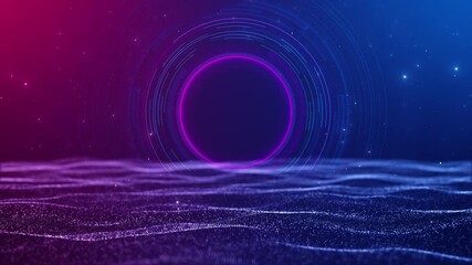Wall Mural - digital cyberspace particles data network connections concept abstract digital space background. cyb