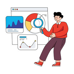 Wall Mural - Premium download illustration of data analysis 