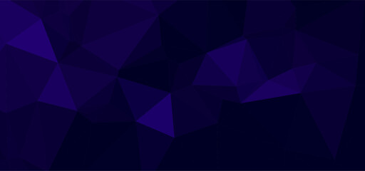 Poster - Deep blue abstract polygon background, geometric facets create texture