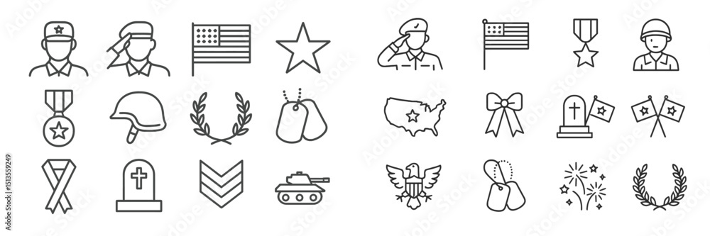 Nation Service Icon Military symbols and icons representing service, sacrifice, and ...