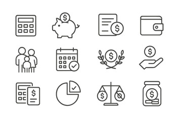Poster - Financial management tools and concepts for budgeting, saving, and planning money effectively