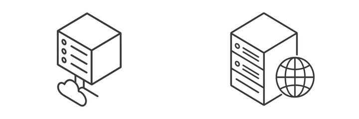 Fototapete - Understanding cloud computing and server architecture in modern technology environments