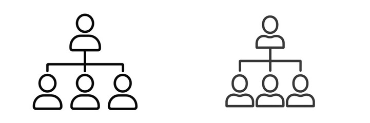 Leinwandbilder - Organization chart illustrating hierarchy and team structure in business settings