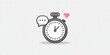 © Thanyarat - a minimalist vector icon of a stopwatch combined with a chat bubble