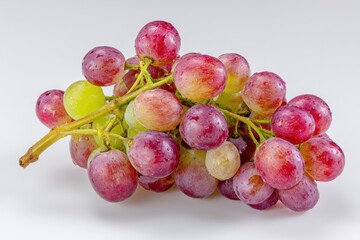 Poster - Close-Up of Fresh Grapes on a Vine With Water Droplets, Representing Healthy Eating and Agricultural Harvest, Perfect for Food Bloggers : Generative AI