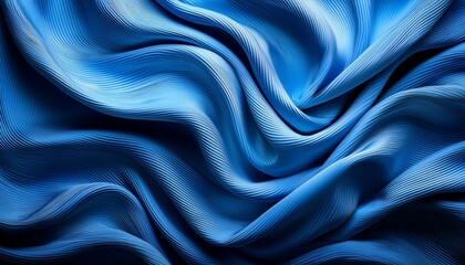 blue ripple pattern in a textile fabric showcasing elegant design