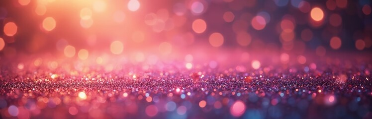 Poster - Abstract glittery background. Sparkling bokeh lights, vibrant color. Celebration, party, holiday, corporate event backdrop with elegant, professional, glamour mood.