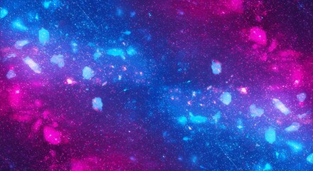 Wall Mural - Cosmic Nebula Glow - Vibrant blue and pink nebula with sparkling particles, perfect for backgrounds or designs