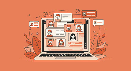 Money overflowing from a laptop screen and keyboard depicts online business and internet finance concepts
