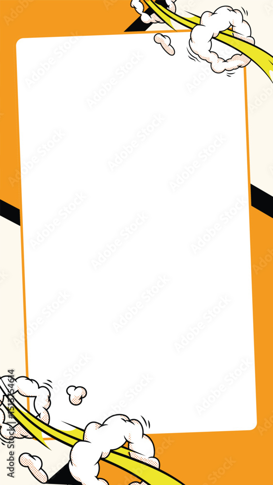Comic Book Style Border: A vibrant, eye-catching border in a comic book ...