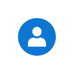 blue circle user icon profile avatar isolated on transparent background