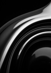 Wall Mural - reflective curves: abstract metallic design - glossy, metallic surface; curving lines; reflective hi