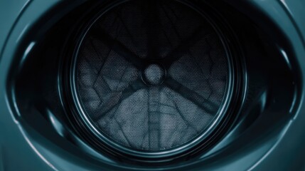 inside view of a dryer drum showcasing the intricate design and texture