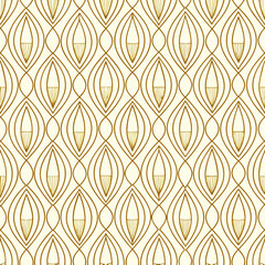  Elegant Golden Linear Pattern Seamless Design for Textile