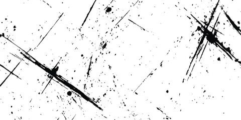 Fototapete - scratches texture dirty grainy and scratches transparent white background. Vector scratch marks line on white and transparent background. Vector abstract style black paintbrush design banner templates