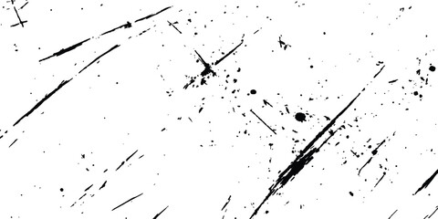 Fototapete - Black scratches texture dirty grainy and scratches transparent white background.Vector scratch marks on white and transparent background. Vector abstract style black paintbrush design banner templates