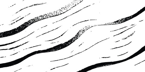Poster - Line art wave line isolated white backgrounds drawing. Abstract black wave design isolated on white background. abstract black wave and curve design ,modern and smooth motion white background,
