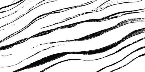 Poster - Line art wave line isolated white backgrounds drawing. Abstract black wave design isolated on white background. abstract black wave and curve design ,modern and smooth motion white background,
